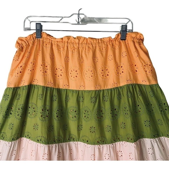 Anthropologie Hutch Fantine Maxi Skirt Womens Size Large $158 Boho Eyelet Summer - Picture 14 of 15